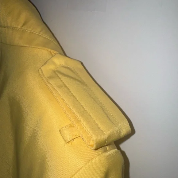 Calvin Klein Sunny Yellow Trench Coat - Picture 10 of 11